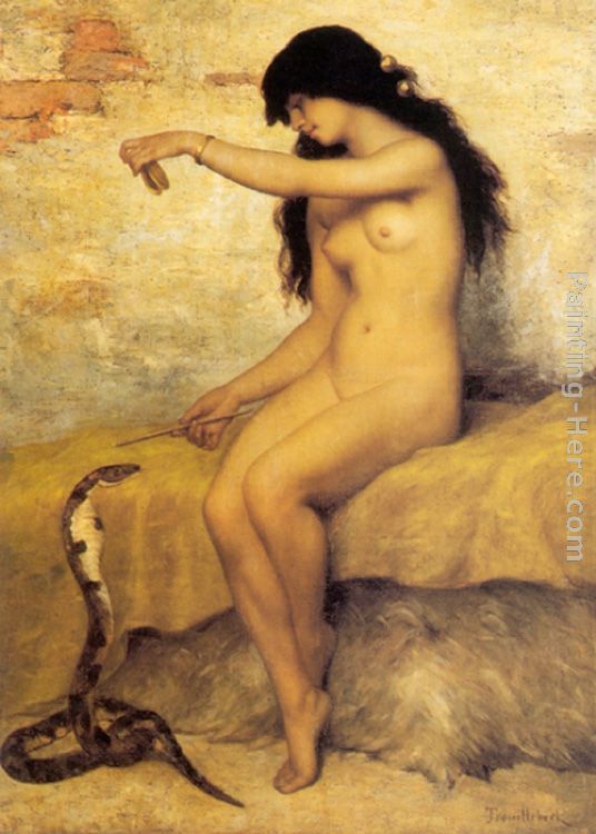 The Nude Snake Charmer painting - Paul Desire Trouillebert The Nude Snake Charmer art painting